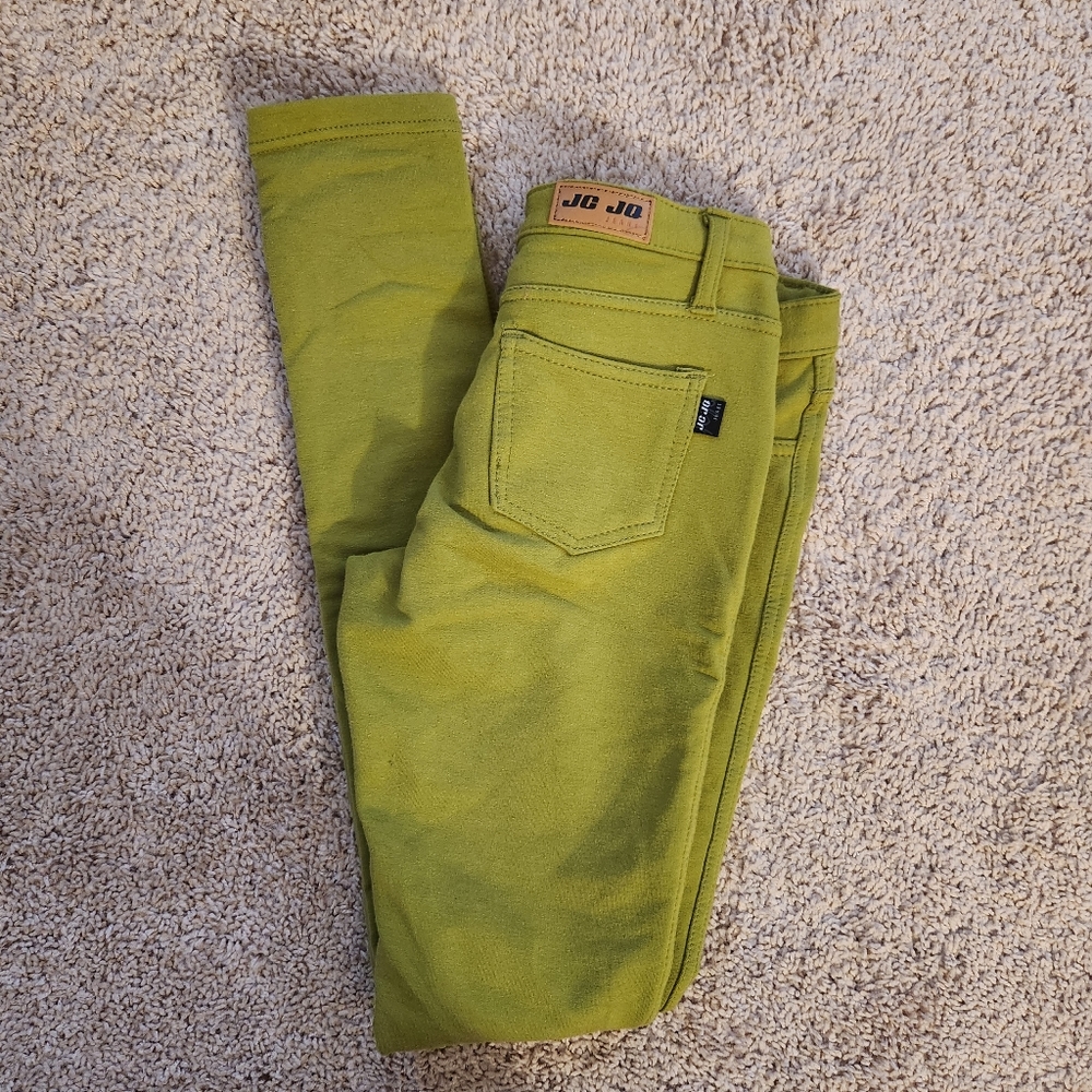 JC JO Lime Green Stretch Pants Jeans Size Small - Picture 6 of 7